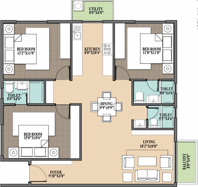 Navami Vruksha (3BHK+3T (1,436.01 sq ft) 1436.01 sq ft) Navami Vruksha (3BHK+3T (1,436.01 sq ft) 1436.01 sq ft)