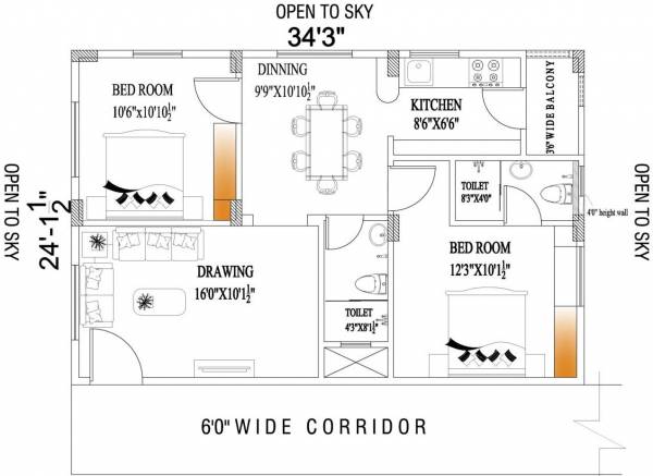 Suprabhat Shreem Brezee (2BHK+2T (983 sq ft) 983 sq ft)