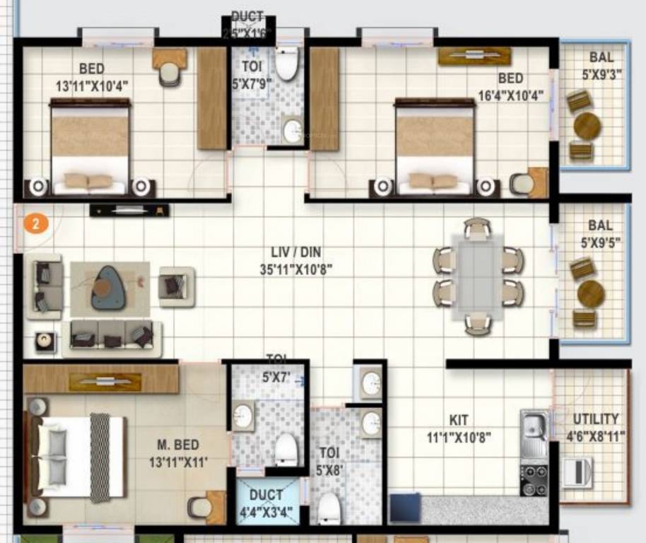  shilpitha royal oak Floor Plan Floor Plan