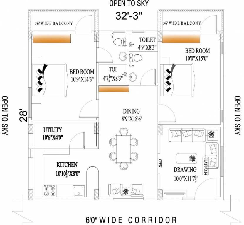 Suprabhat Shreem Brezee (2BHK+2T (1,277 sq ft) 1277 sq ft)