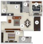 Developers Mathrusris Sai Sanvi Grandeur (2BHK+2T (1,245 sq ft) 1245 sq ft)