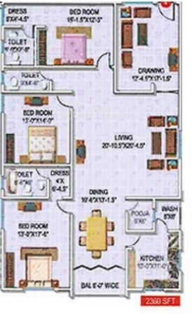 ARCA Sarovar (3BHK+3T (2,360 sq ft) 2360 sq ft) ARCA Sarovar (3BHK+3T (2,360 sq ft) 2360 sq ft)