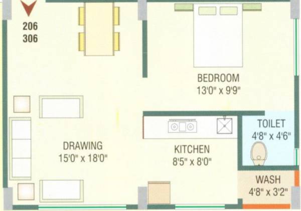 Green City Greencity (1BHK+1T (824.85 sq ft) 824.85 sq ft)