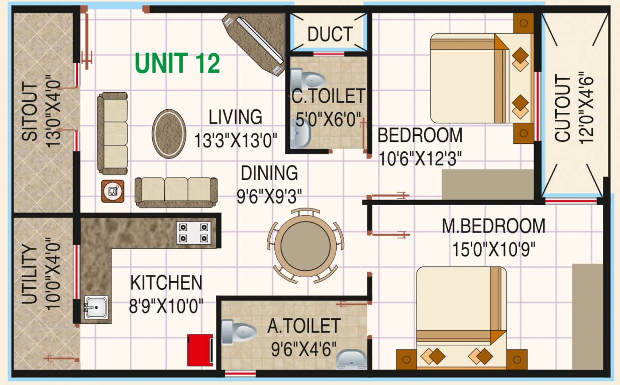 spaces Floor Plan Floor Plan
