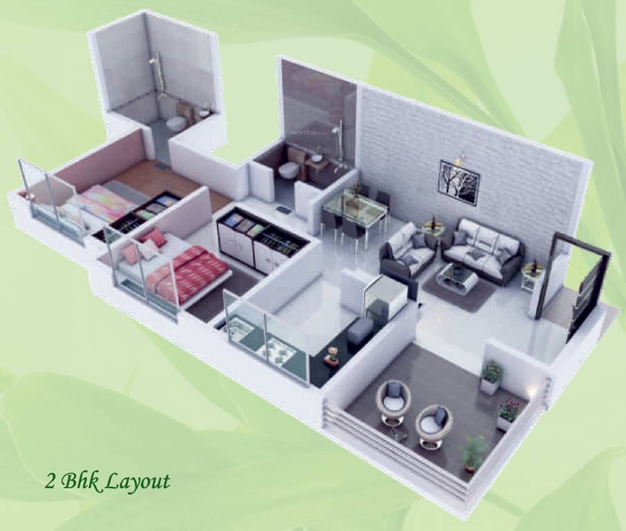 GK Royale Rahadki Greens New Phase 1 AND 2 BHK Energy Homes (2BHK+2T (660 sq ft) 660 sq ft)