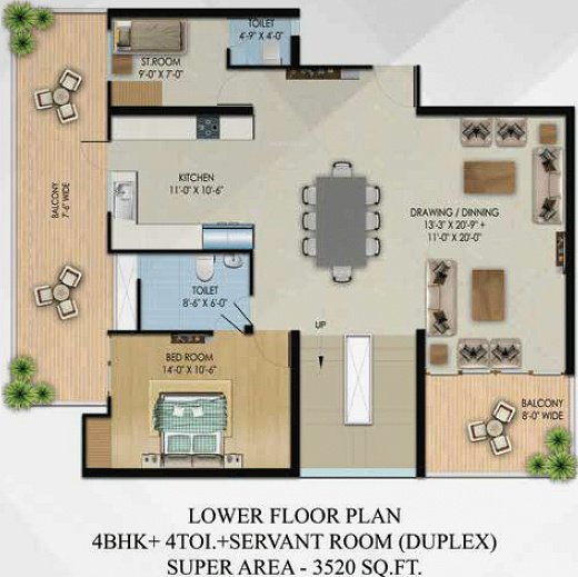  vilaasa Floor Plan Lower Level Duplex Plan