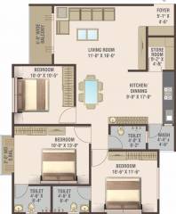 Krinal Tulsi Shyam (3BHK+3T (984 sq ft) 984 sq ft) Krinal Tulsi Shyam (3BHK+3T (984 sq ft) 984 sq ft)