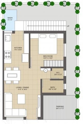 Creation Sunrise Residency (1BHK+1T (561.02 sq ft) + Study Room 561.02 sq ft)