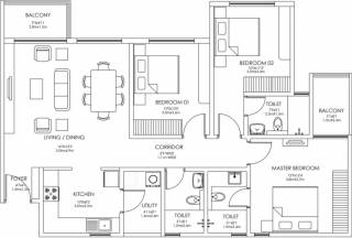 Godrej 24 (3BHK+3T (1,023 sq ft) 1023 sq ft)