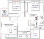 Jinvar Shraddha Residency (2BHK+2T (1,035 sq ft) 1035 sq ft)
