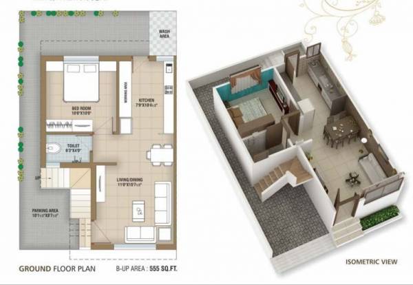 Shree Siddhivinayak Gokuldham Residency II (1BHK+1T (555 sq ft) 555 sq ft)