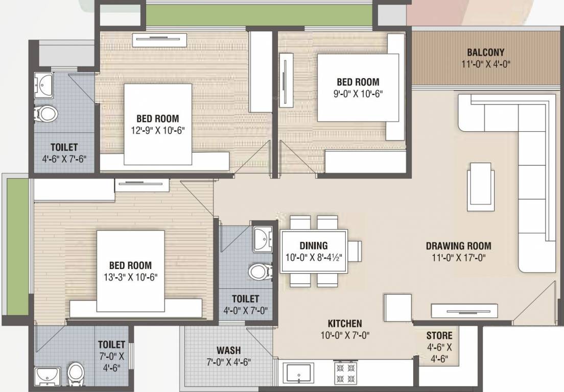 Pavanputra Pancham Pentagon (3BHK+3T (1,683 sq ft) 1683 sq ft) Pavanputra Pancham Pentagon (3BHK+3T (1,683 sq ft) 1683 sq ft)