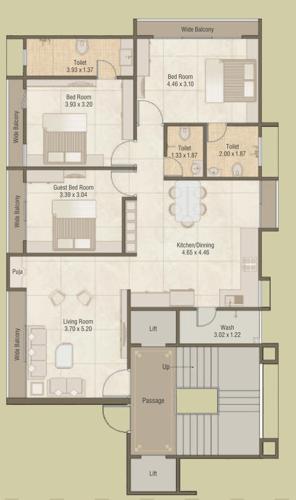 Pancham Infracon Imperia (3BHK+3T (1,058 sq ft) 1058 sq ft)