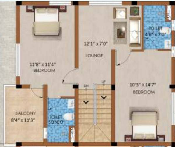 CLS Serene Villas (3BHK+3T (1,507 sq ft) 1507 sq ft)