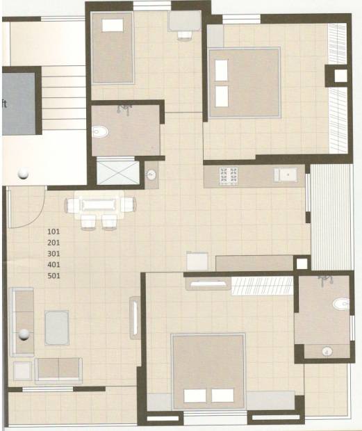 Icon Reality Keshav Residency (2BHK+2T (800 sq ft) 800 sq ft)