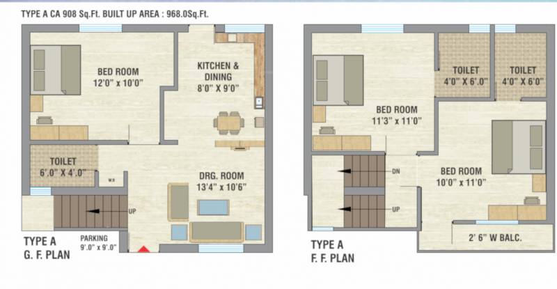 Rudraksh Developers vadodara Tithi Residency (3BHK+3T (968 sq ft) + Study Room 968 sq ft)
