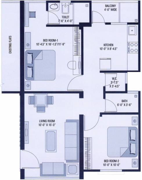 Uma Nandanvan S1 Apartment (2BHK+2T (790 sq ft) 790 sq ft)