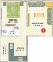 Shreenathji Nalini Avenue (1BHK+1T (640 sq ft) 640 sq ft)