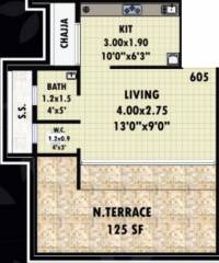 Landmark Landmaark Luxuria (1RK+1T (560 sq ft) 560 sq ft)