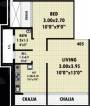 Landmark Landmaark Luxuria (1BHK+1T (710 sq ft) 710 sq ft)