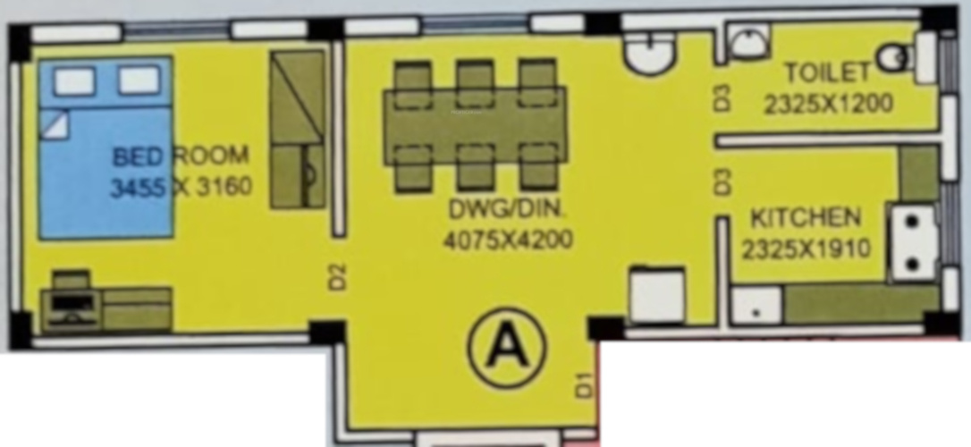 Sreedhar Chandi Apartment (1BHK+1T (416 sq ft) 416 sq ft)
