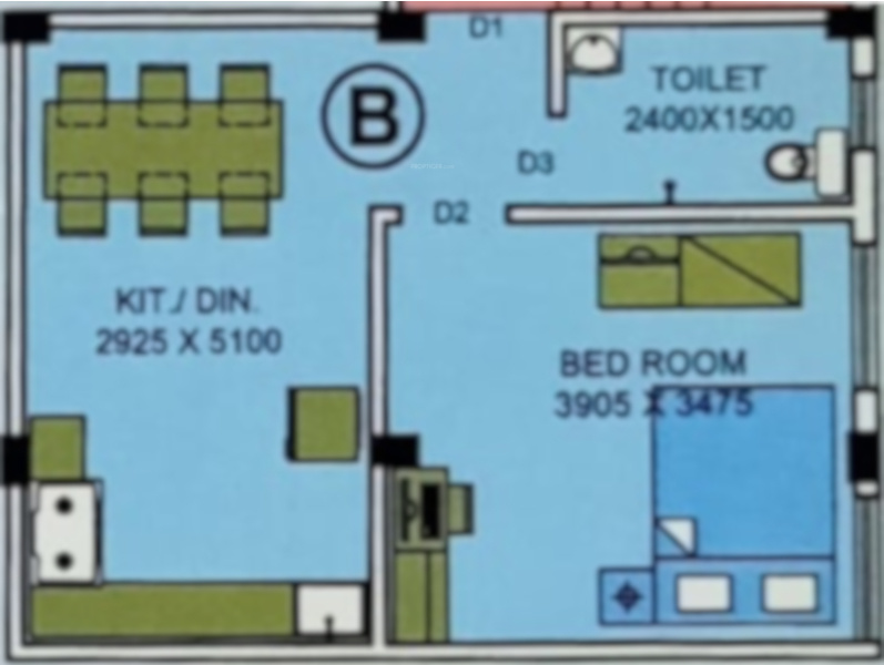 Sreedhar Chandi Apartment (1BHK+1T (410 sq ft) 410 sq ft)