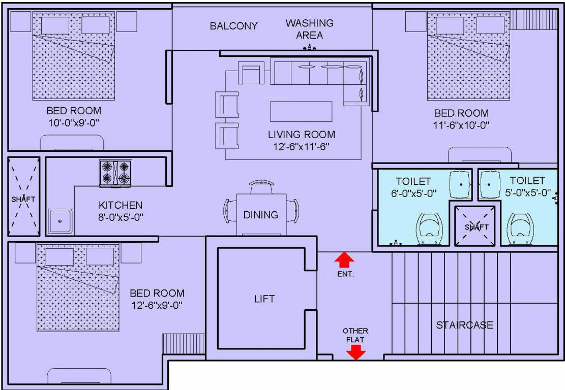  delhi in apartment 2 Floor Plan Floor Plan
