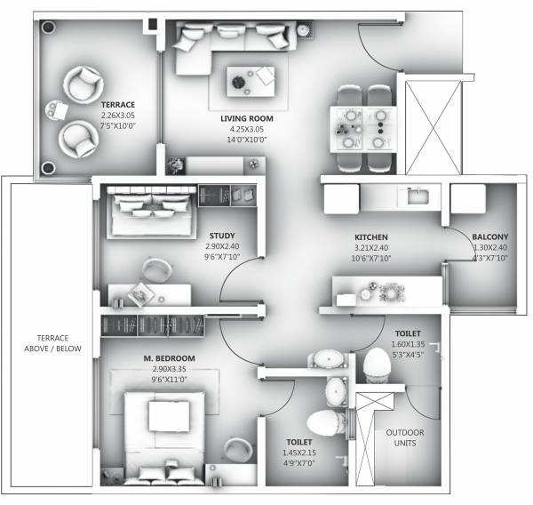  ganga-legend-a2-and-b4 Floor Plan Floor Plan