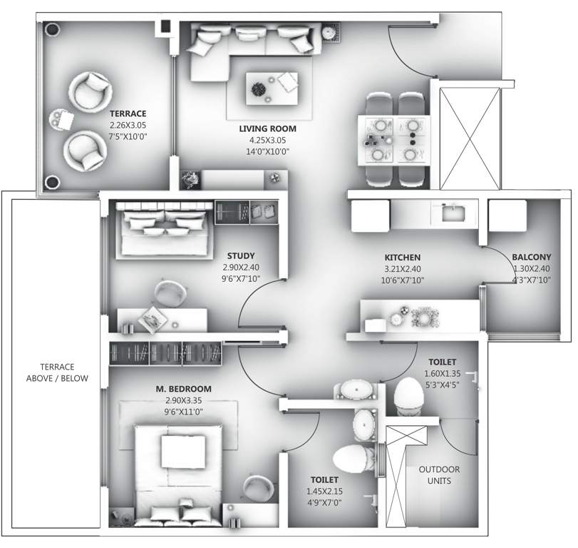  ganga legend a2 and b4 Floor Plan Floor Plan
