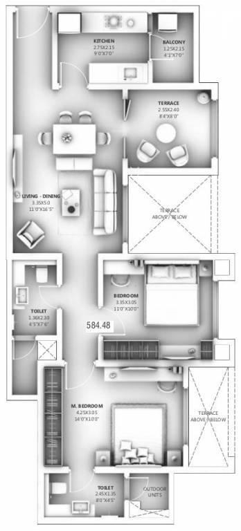  ganga legend a2 and b4 Floor Plan Floor Plan