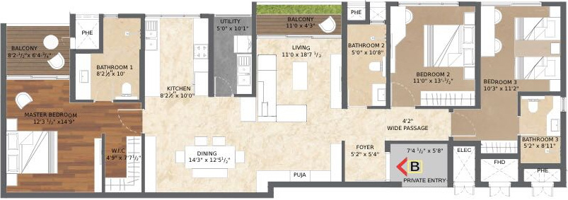 Shilpa Laksh (3BHK+3T (2,202 sq ft) 2202 sq ft)