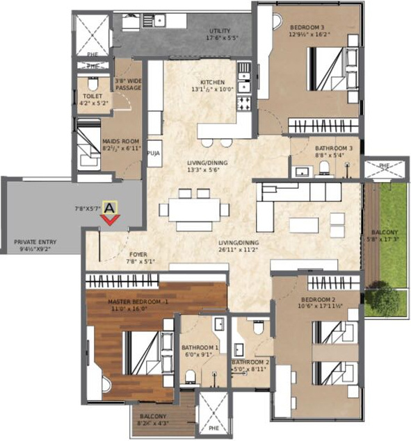 Shilpa Laksh (3BHK+3T (2,737 sq ft) 2737 sq ft)