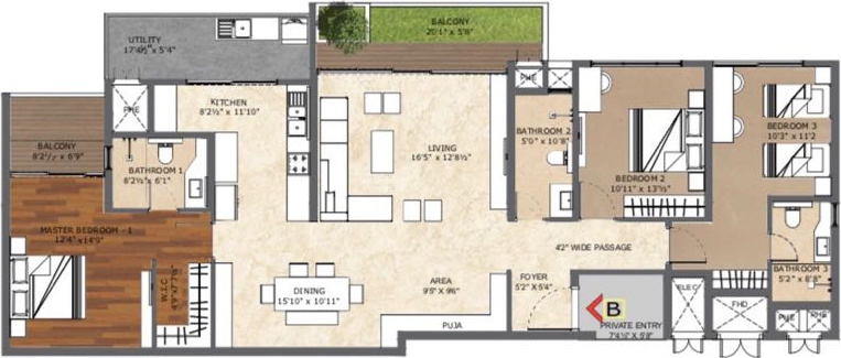 Shilpa Laksh (3BHK+3T (2,489 sq ft) 2489 sq ft)