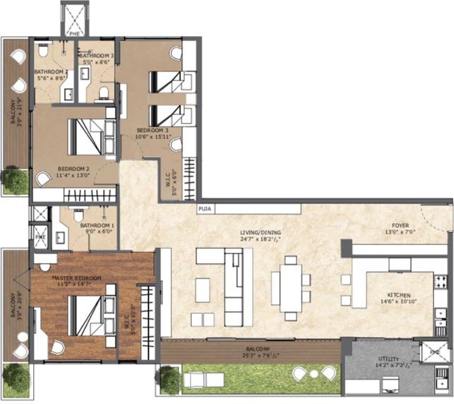 Shilpa Laksh (3BHK+3T (2,875 sq ft) 2875 sq ft)