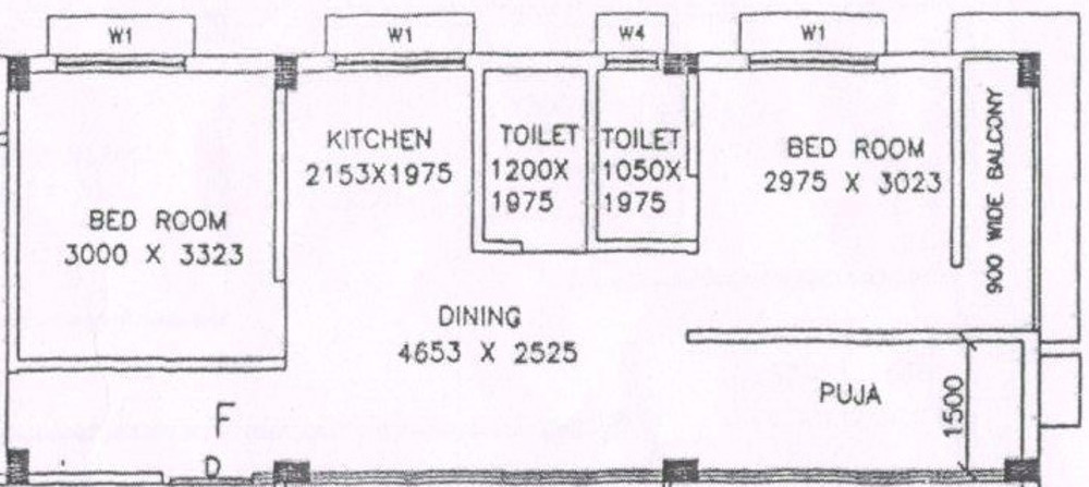 D B Bhagawati Apartment (2BHK+2T (1,080 sq ft) + Pooja Room 1080 sq ft)