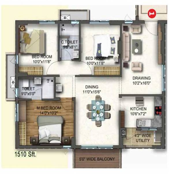 floorPlan of Riddhi Saphire