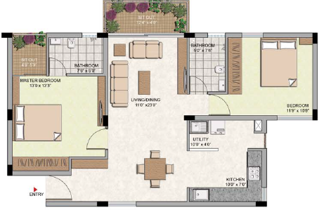 Oxygen Build Courtyard (2BHK+2T (1,198 sq ft) 1198 sq ft) Oxygen Build Courtyard (2BHK+2T (1,198 sq ft) 1198 sq ft)