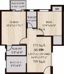 Creations Manchester (2BHK+2T (799 sq ft) 799 sq ft) Creations Manchester (2BHK+2T (799 sq ft) 799 sq ft)