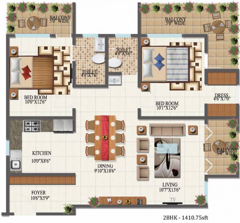  vaishnavi mandara Floor Plan Floor Plan