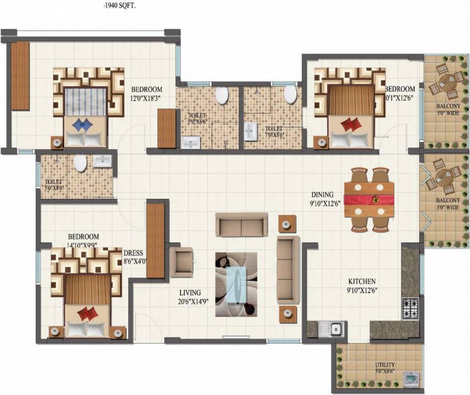  vaishnavi mandara Floor Plan Floor Plan