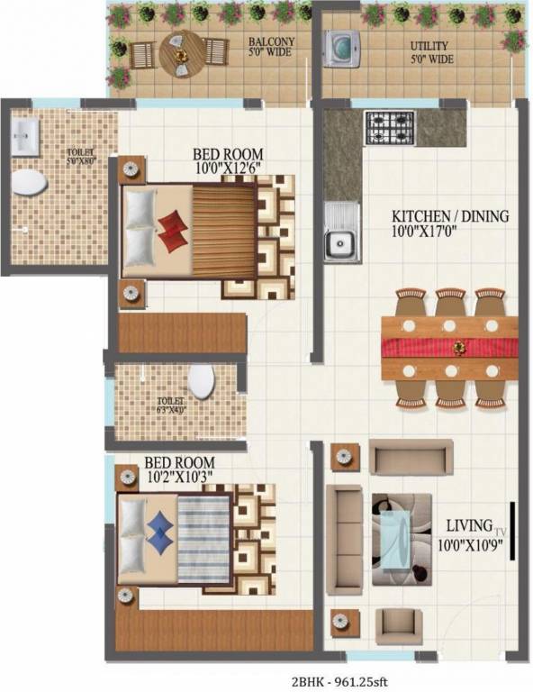 VSPL Vaishnavi Mandara (2BHK+2T (961 sq ft) 961 sq ft) VSPL Vaishnavi Mandara (2BHK+2T (961 sq ft) 961 sq ft)