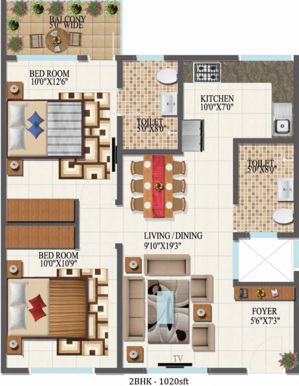VSPL Vaishnavi Mandara (2BHK+2T (1,020 sq ft) 1020 sq ft) VSPL Vaishnavi Mandara (2BHK+2T (1,020 sq ft) 1020 sq ft)