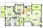 Goel Ganga Sampatti Floor Plan (2BHK+2T)