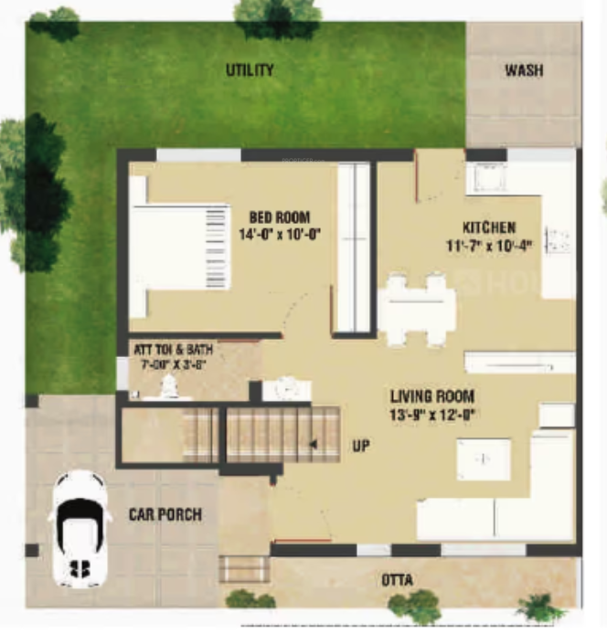  jp greens Floor Plan Ground Floor Plan