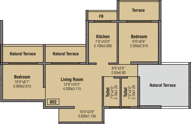 Bhumiraj Hills  (2BHK+2T (468.01 sq ft) 468.01 sq ft) Bhumiraj Hills  (2BHK+2T (468.01 sq ft) 468.01 sq ft)