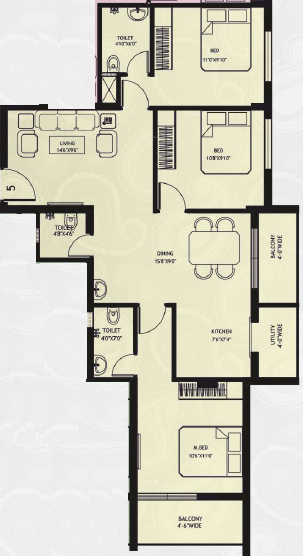 Zulfas Masterpiece B Block (3BHK+3T (815 sq ft) 815 sq ft) Zulfas Masterpiece B Block (3BHK+3T (815 sq ft) 815 sq ft)