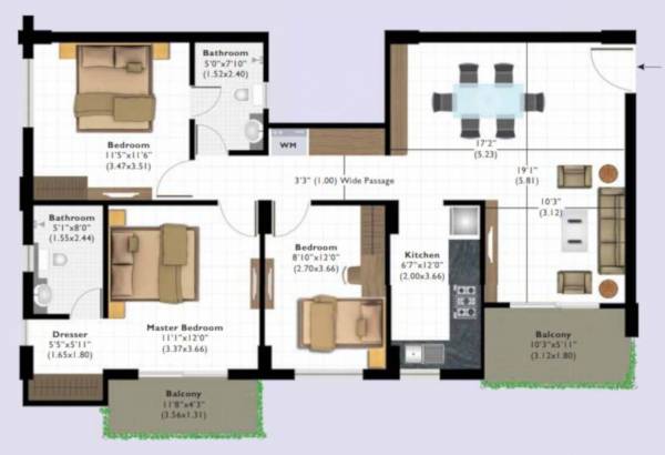 floorPlan of Ashiana Tarang Phase II