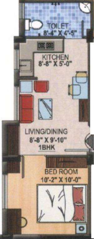 Green Tamanna Apartment (1BHK+1T (416 sq ft) 416 sq ft) Green Tamanna Apartment (1BHK+1T (416 sq ft) 416 sq ft)