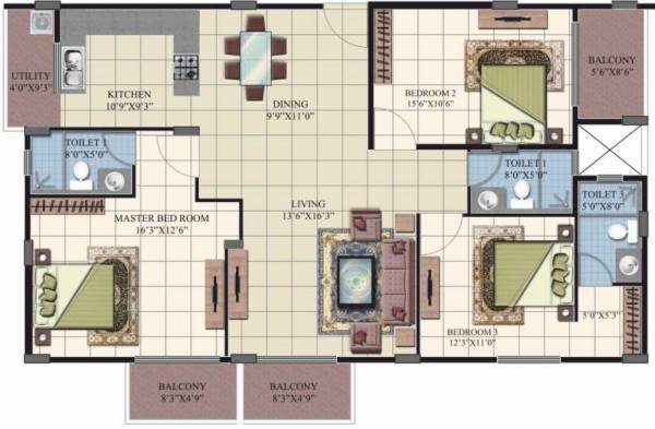 floorPlan of Punnami Bilss Annex
