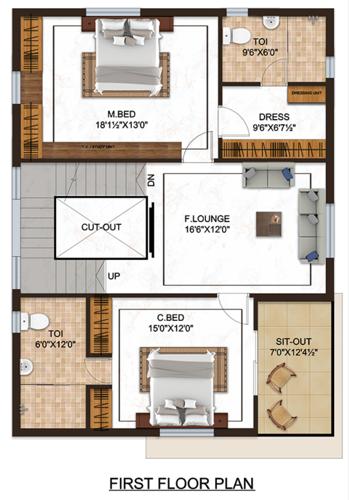  boppana-s-inuganti-lakeview-villas Floor Plan First Floor Plan
